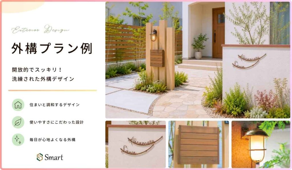 開放的でスッキリ!洗練された外構デザイン